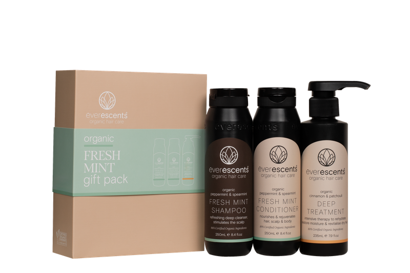 EverEscents Organic Mint Trio Pack with Deep Treatment