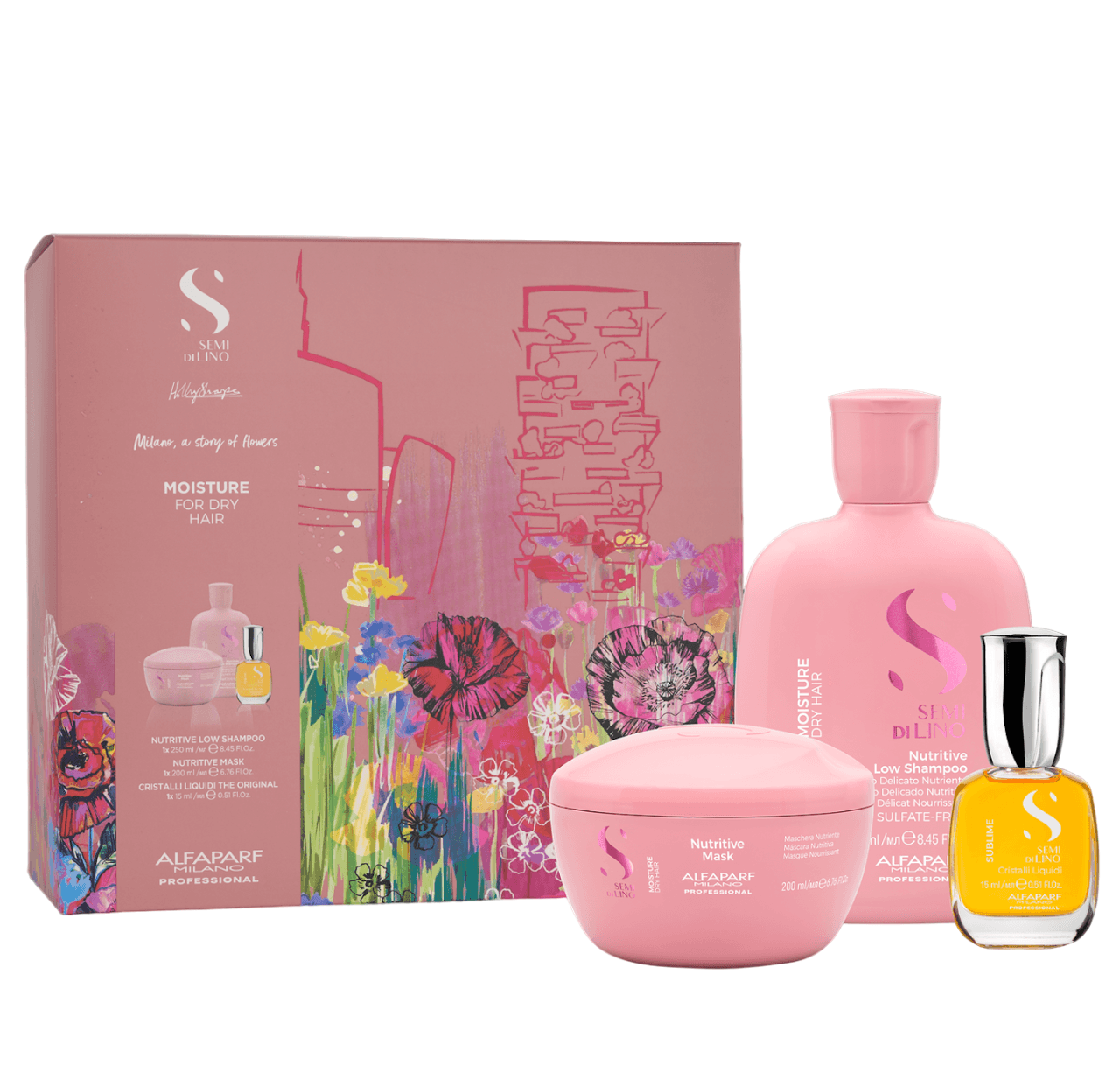 Alfaparf Milano A Story of Flowers SDL Moisture Holiday Trio Kit 2024