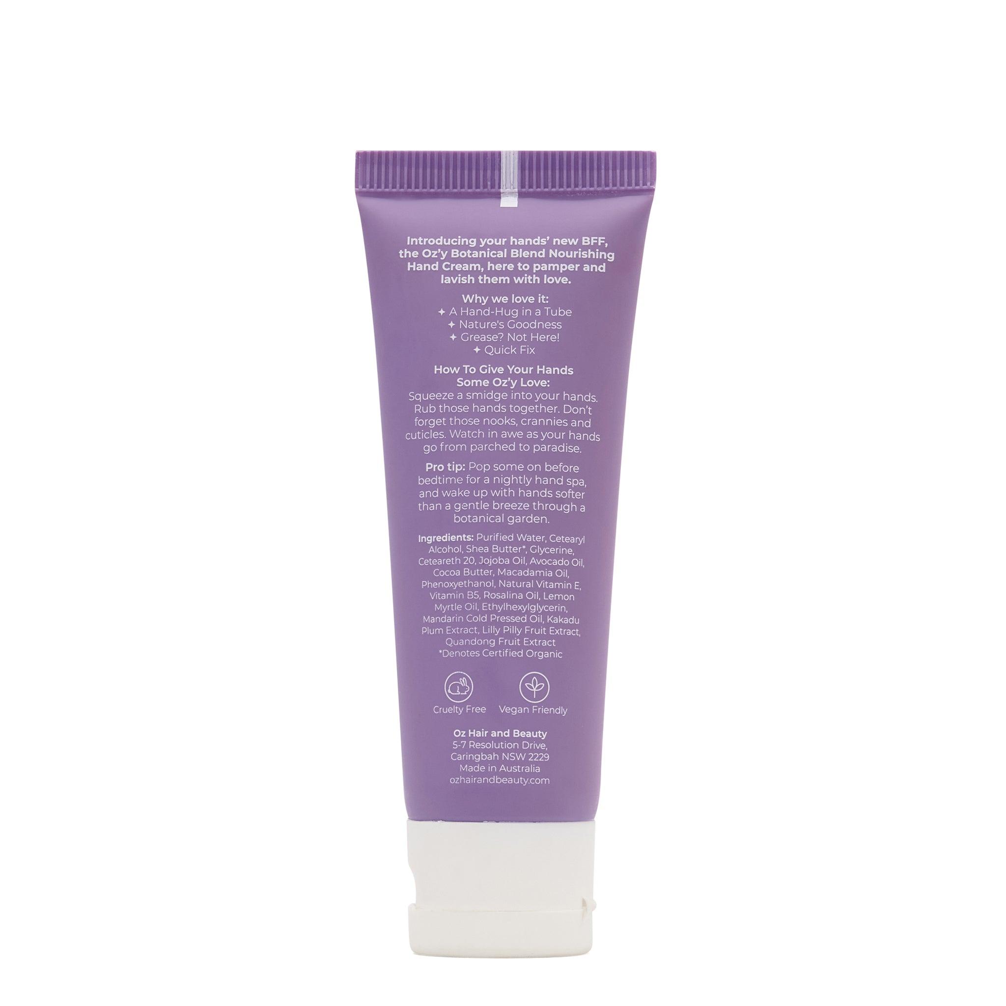 Oz Hair and Beauty Essentials Botanical Blend Nourishing Hand Cream 50ml