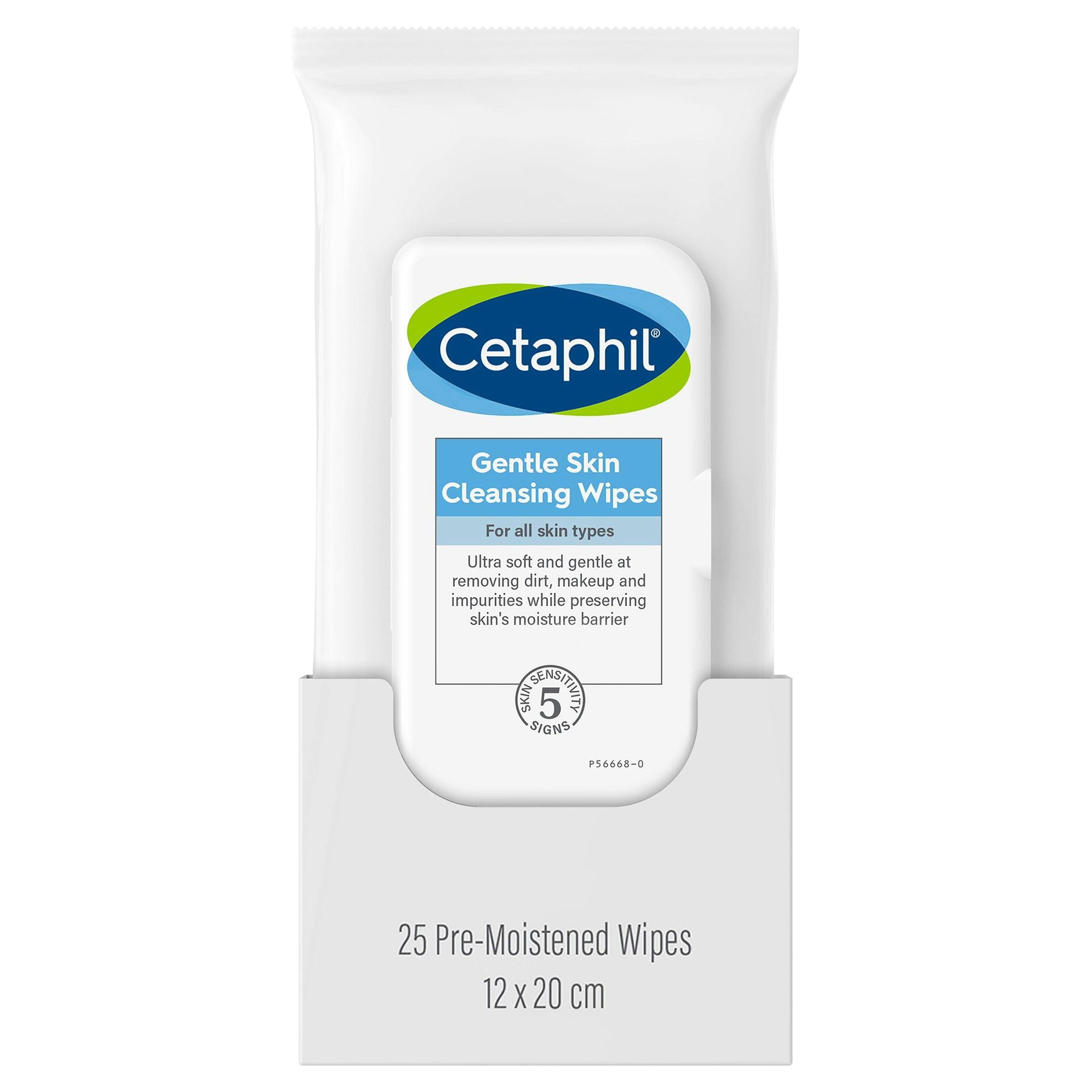 Cetaphil Gentle Skin Wipes / Cleansing Cloths 25pk