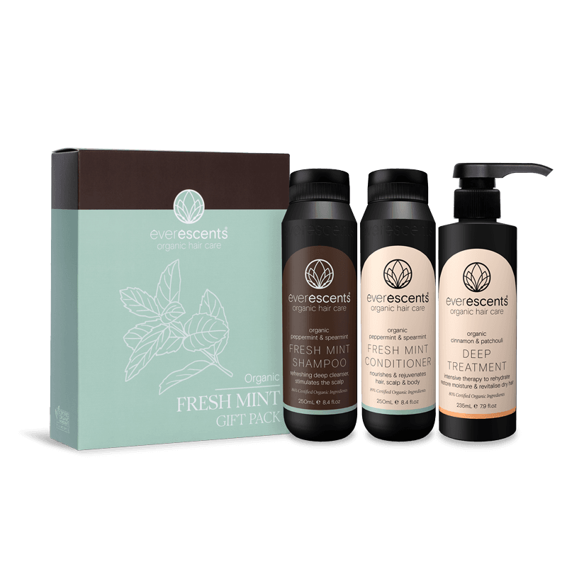 EverEscents Organic Mint Trio Pack with Deep Treatment