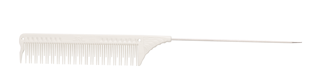 JRL Pin Tail Comb 8.8" - White