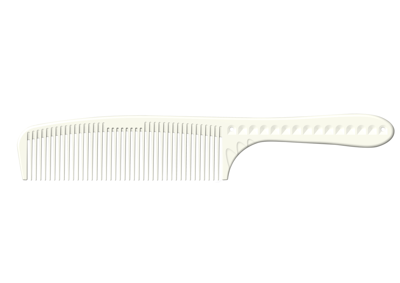 JRL Barbering Comb 7.6" - White