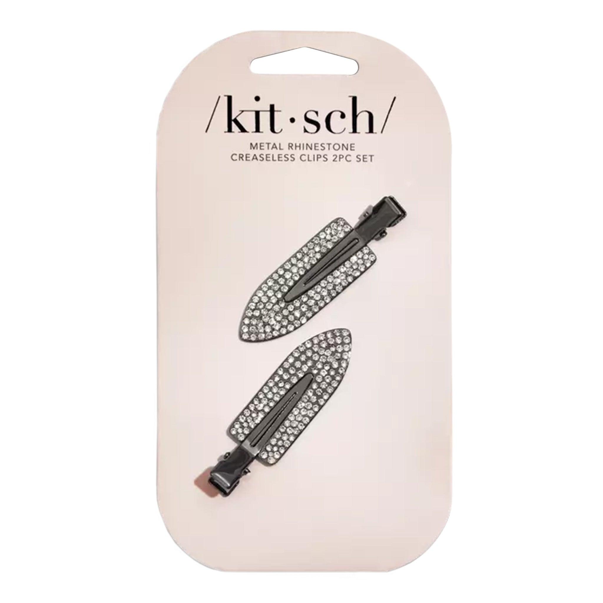 Kitsch Metal Rhinestone Creaseless Clips 2pc