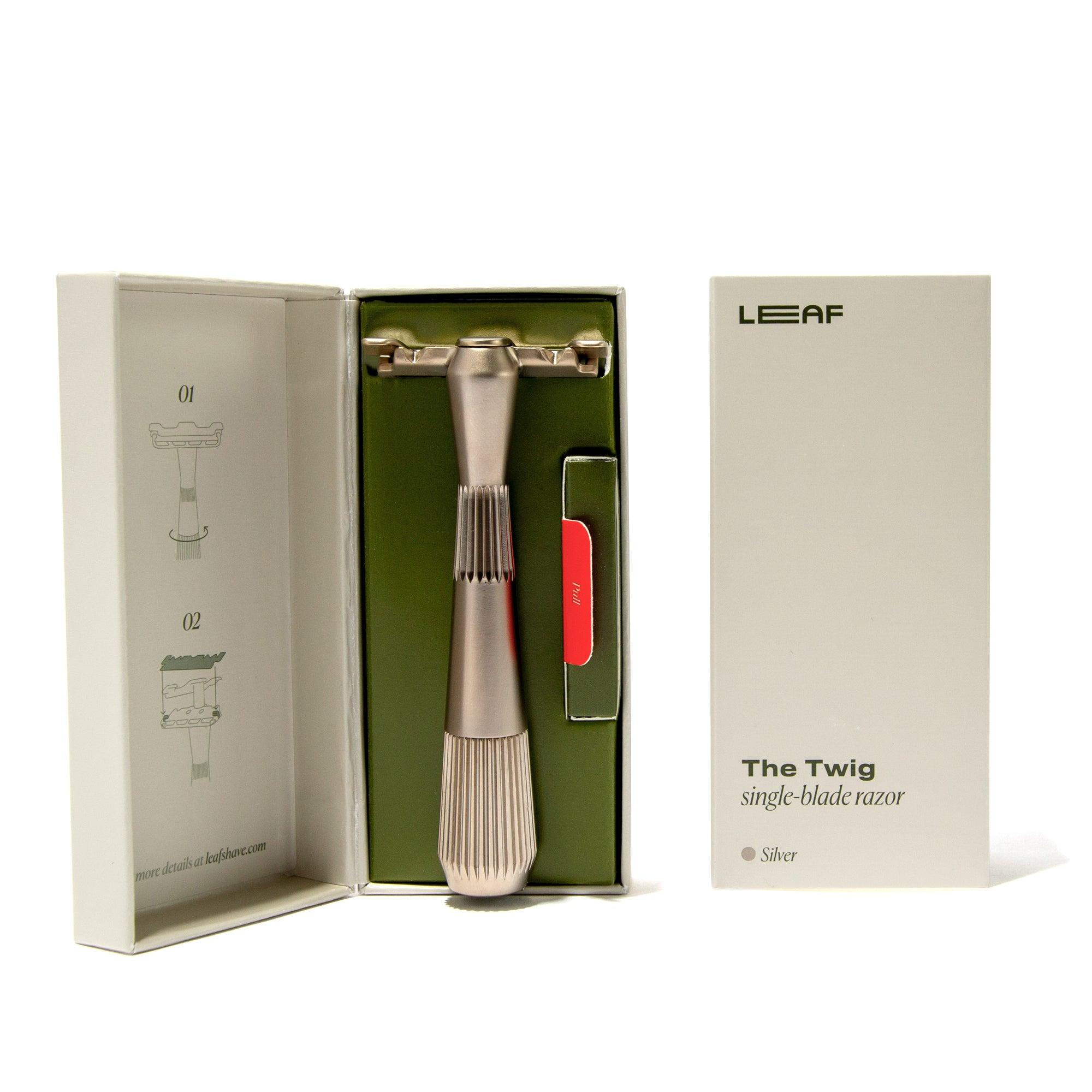 Leaf Shave Twig Razor - Silver