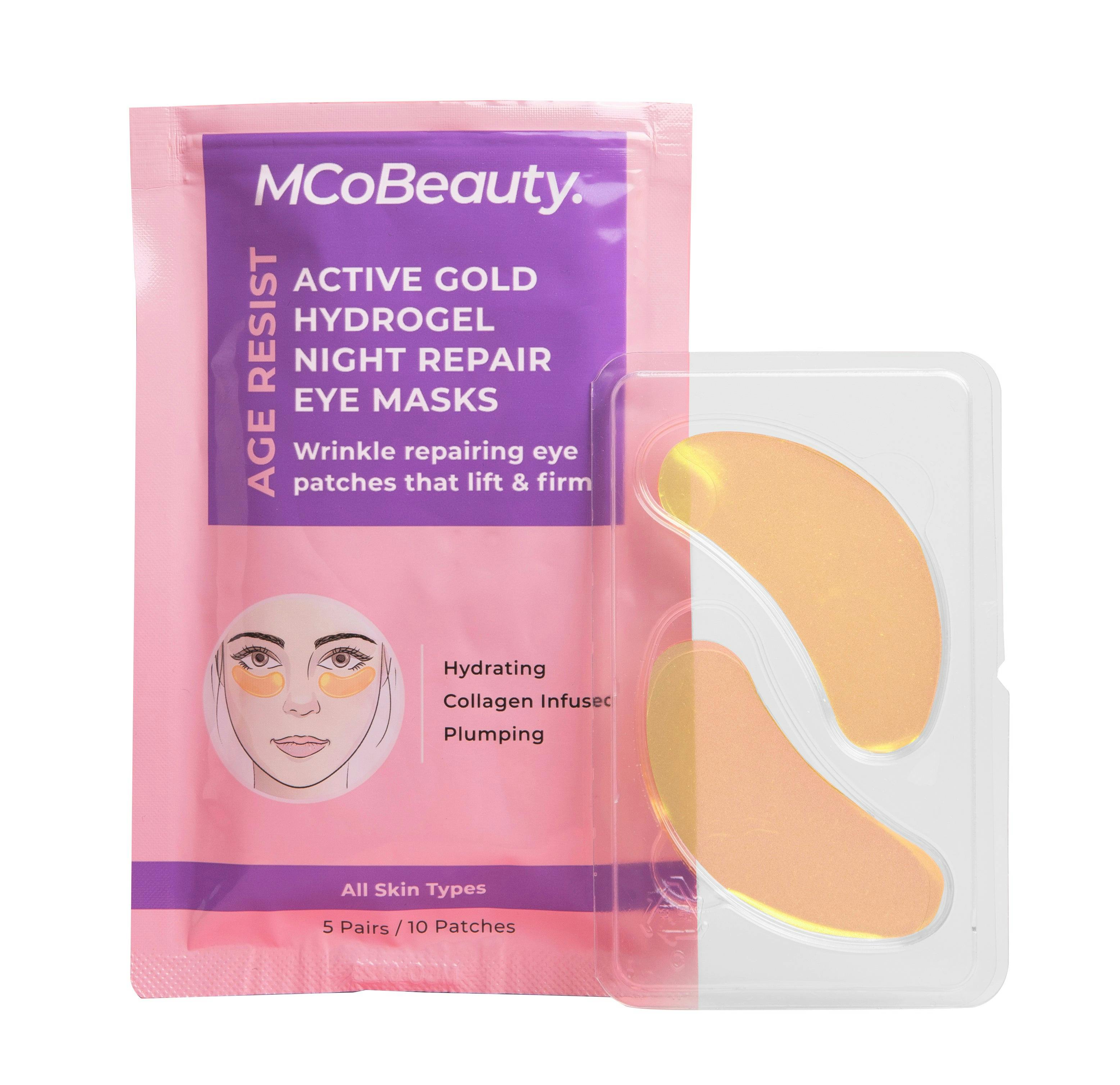 MCoBeauty Age Resist Active Gold Hydrogel Night Repair Eye Masks - 5 Pairs / 10 Patches
