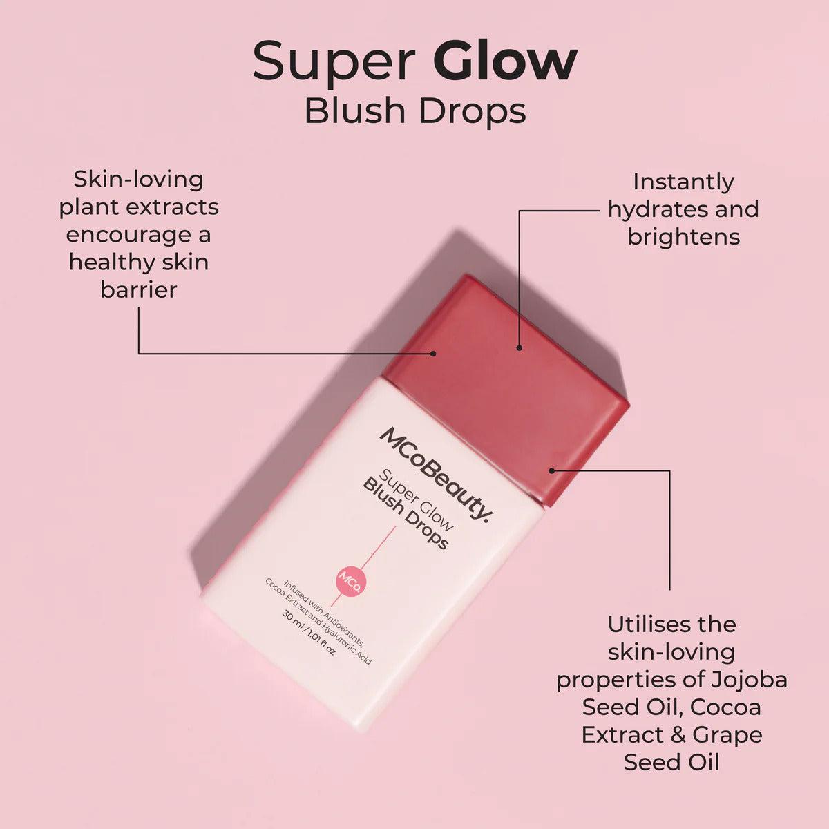 MCoBeauty Super Glow Blush Drops 30ml - Peachy Pink