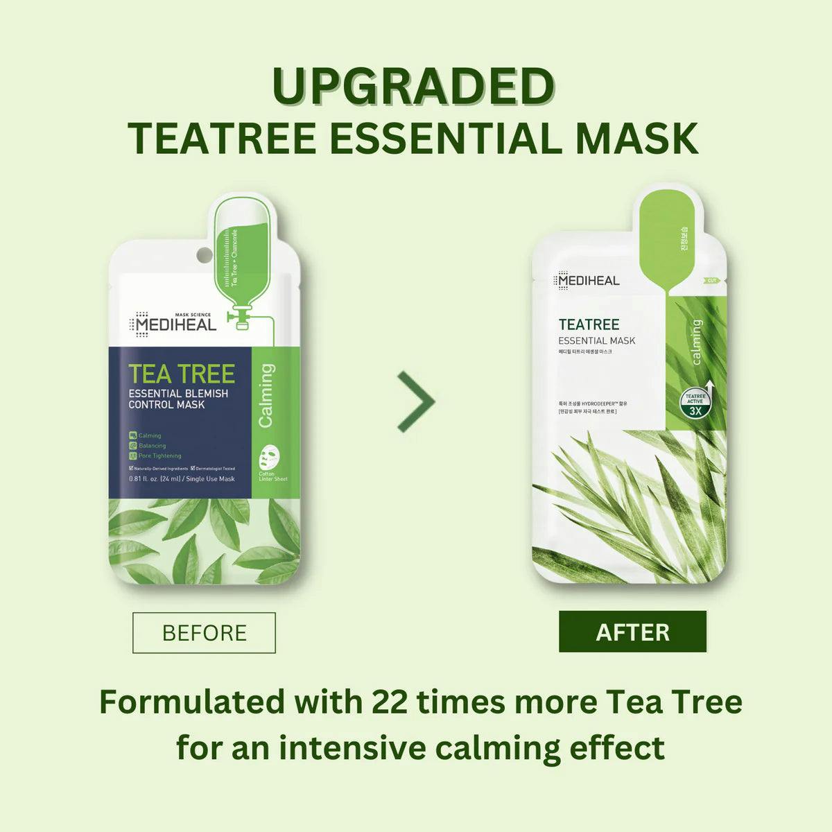 MEDIHEAL Tea Tree Essential Mask Bundle (10pcs)
