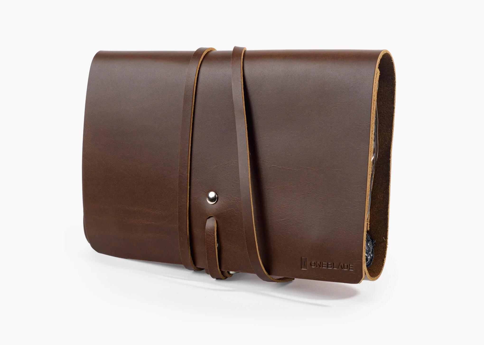 OneBlade Leather Dopp Kit - Brown