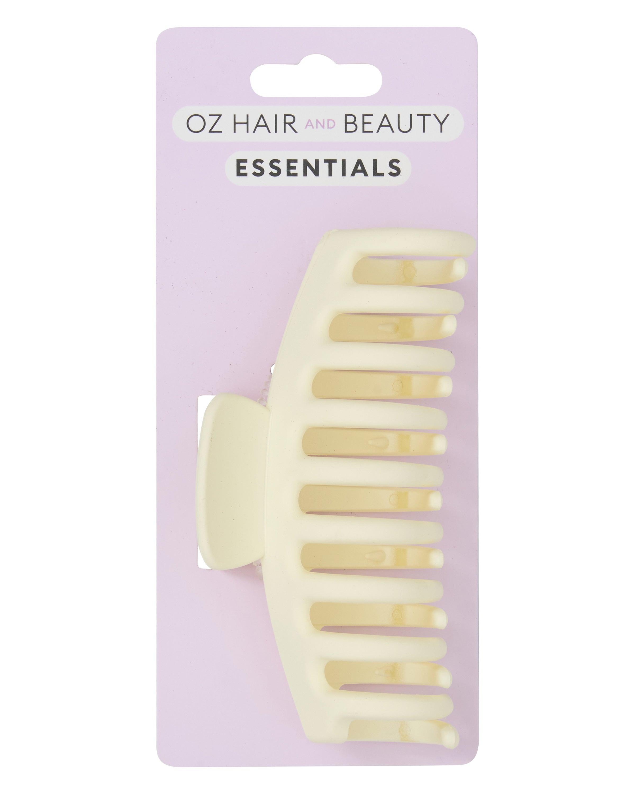 Oz Hair and Beauty Essentials Curved Claw Clip - White