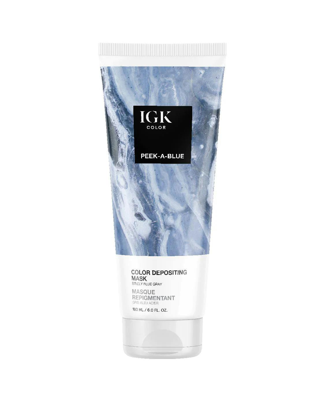 IGK Color Depositing Mask Peek-A-Blue - Steely Blue Gray 180ml