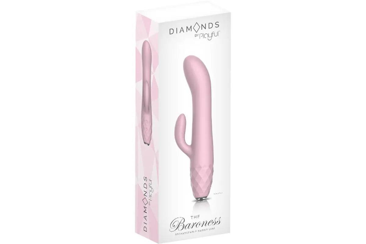 Playful Diamonds The Baroness - Rechargeable Pink Rabbit