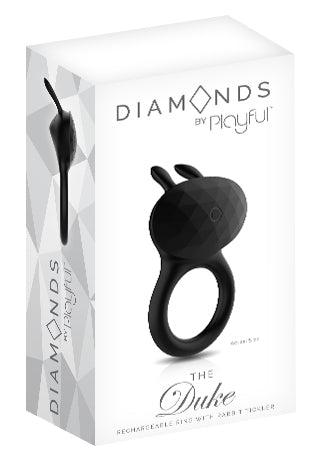 Playful Diamonds The Duke - Rechargeable Ring with Rabbit Tickler