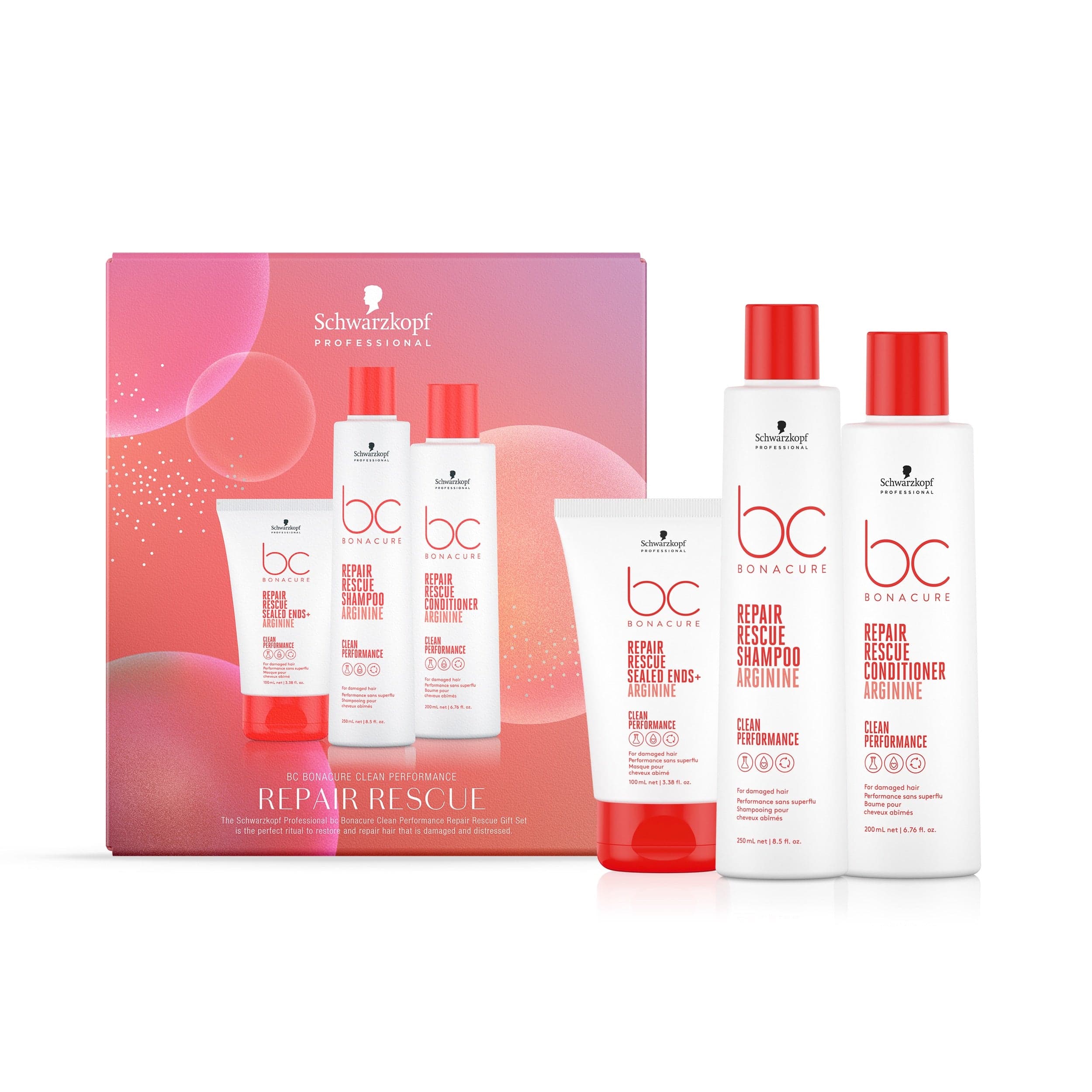 Schwarzkopf BC Bonacure Repair Rescue With Sealed Ends Trio Pack