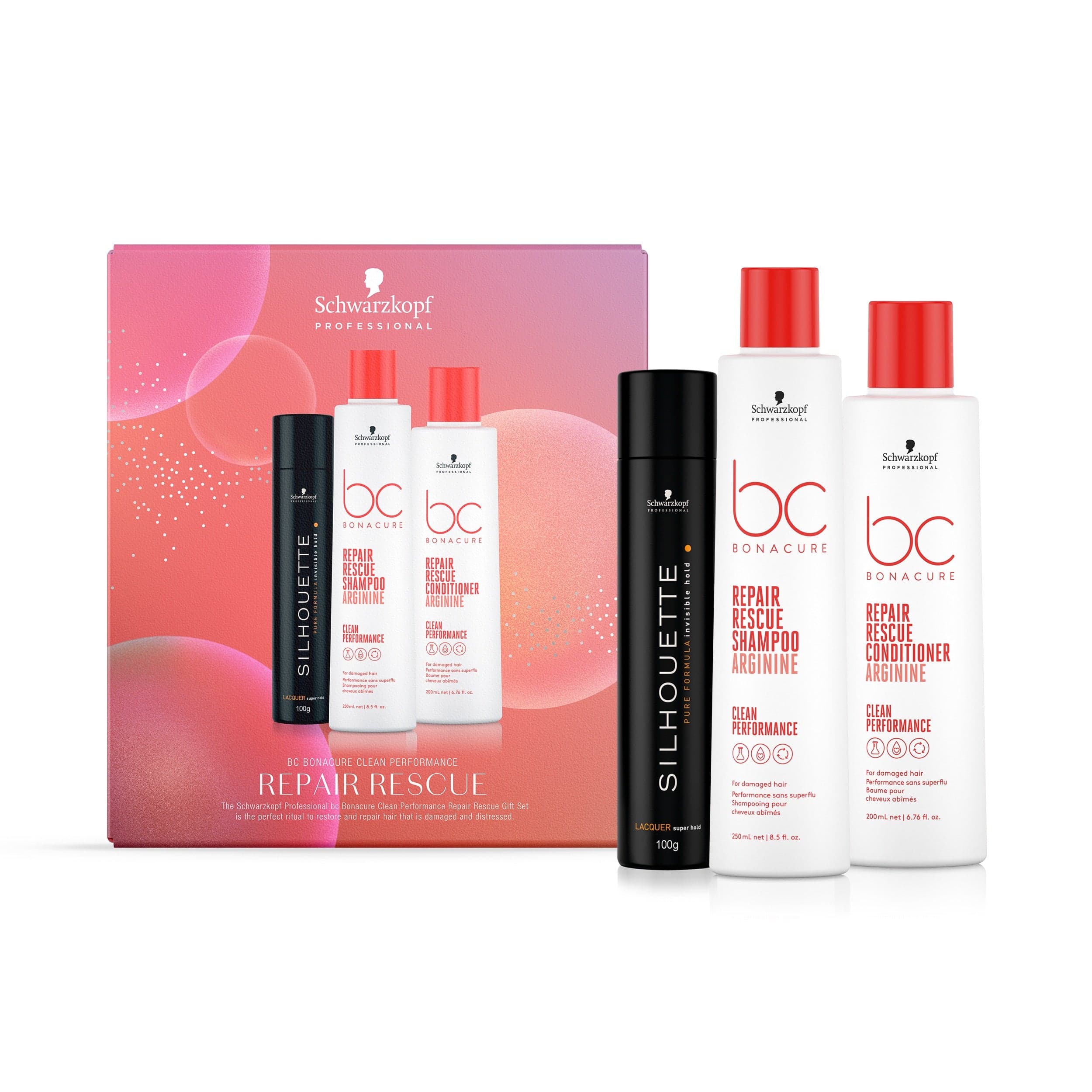 Schwarzkopf BC Clean Performance Repair Rescue With Silhouette Trio Pack