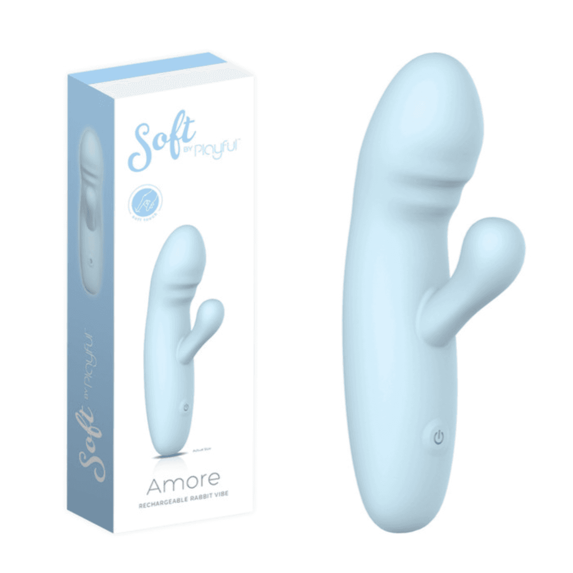 Soft by Playful Amore Rechargeable Rabbit Vibrator