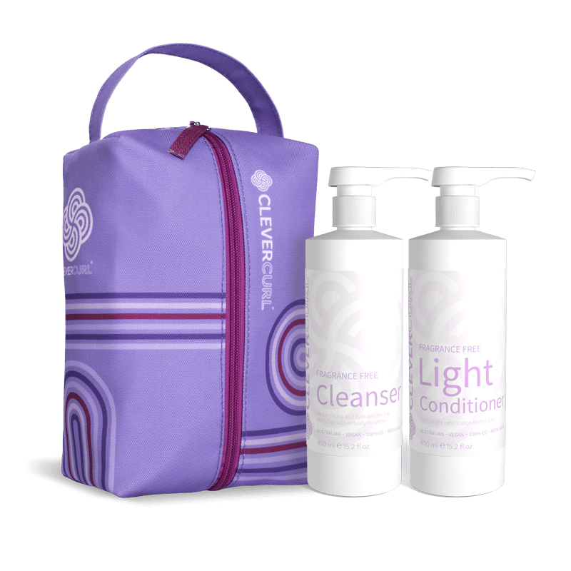 Clever Curl Fragrance Free Cleanser & Light Conditioner Duo Pack