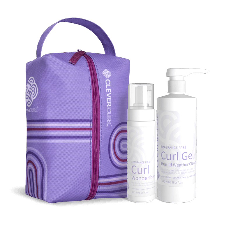 Clever Curl Fragrance Free Wonderfoam & Humid Weather Gel Duo Pack