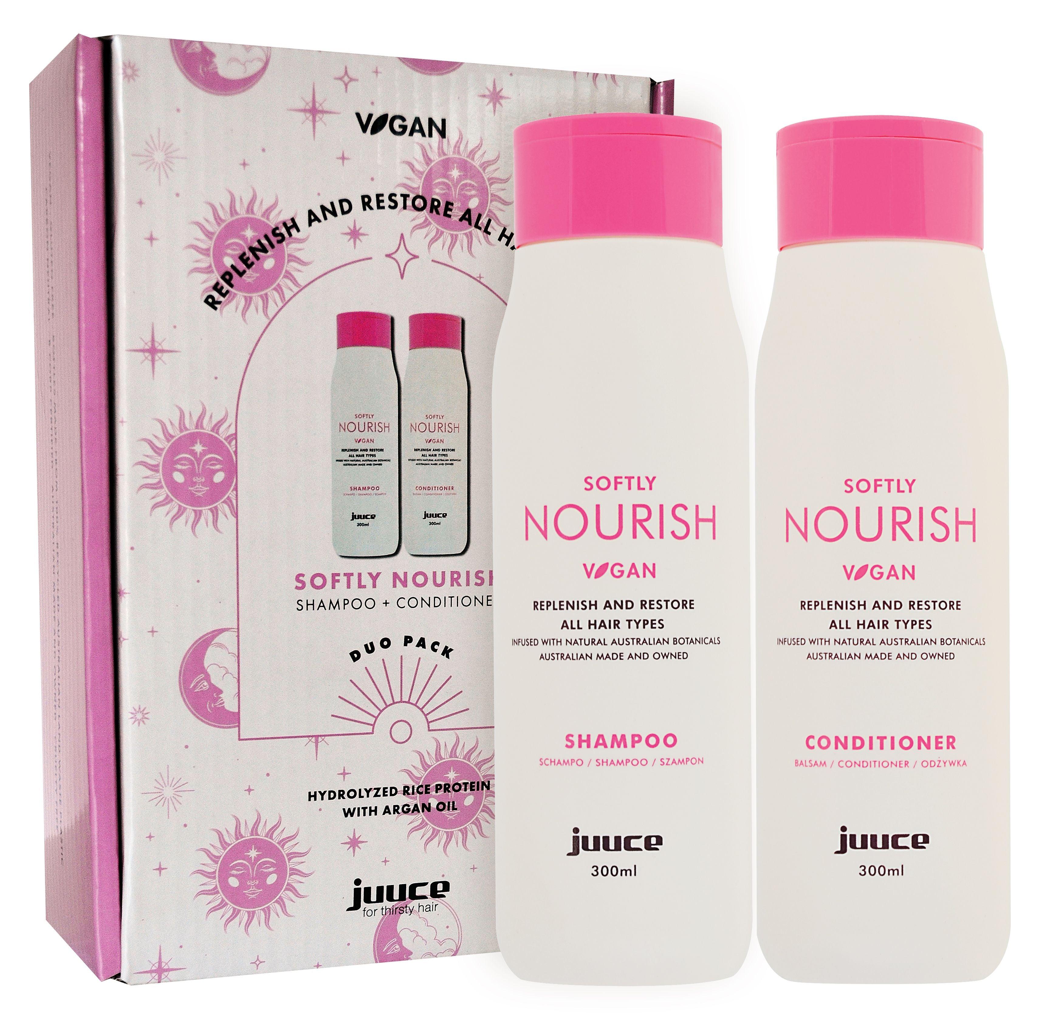 Juuce Softly Nourish Shampoo & Conditioner 300ml Duo