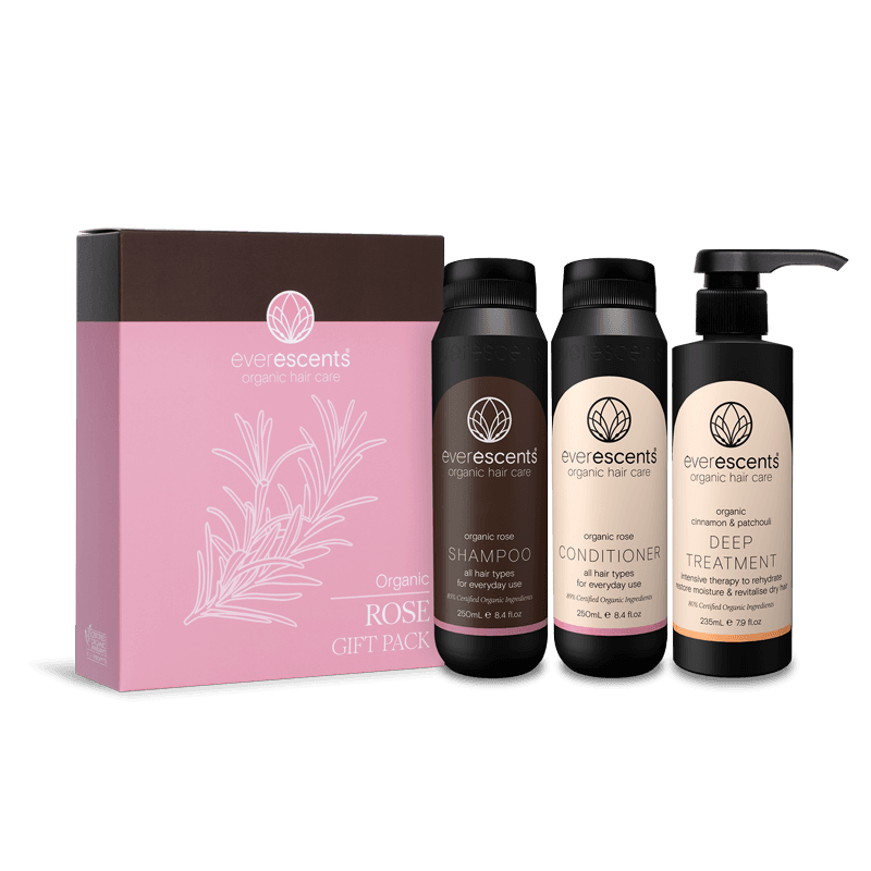 EverEscents Organic Rose Trio Pack with Deep Treatment