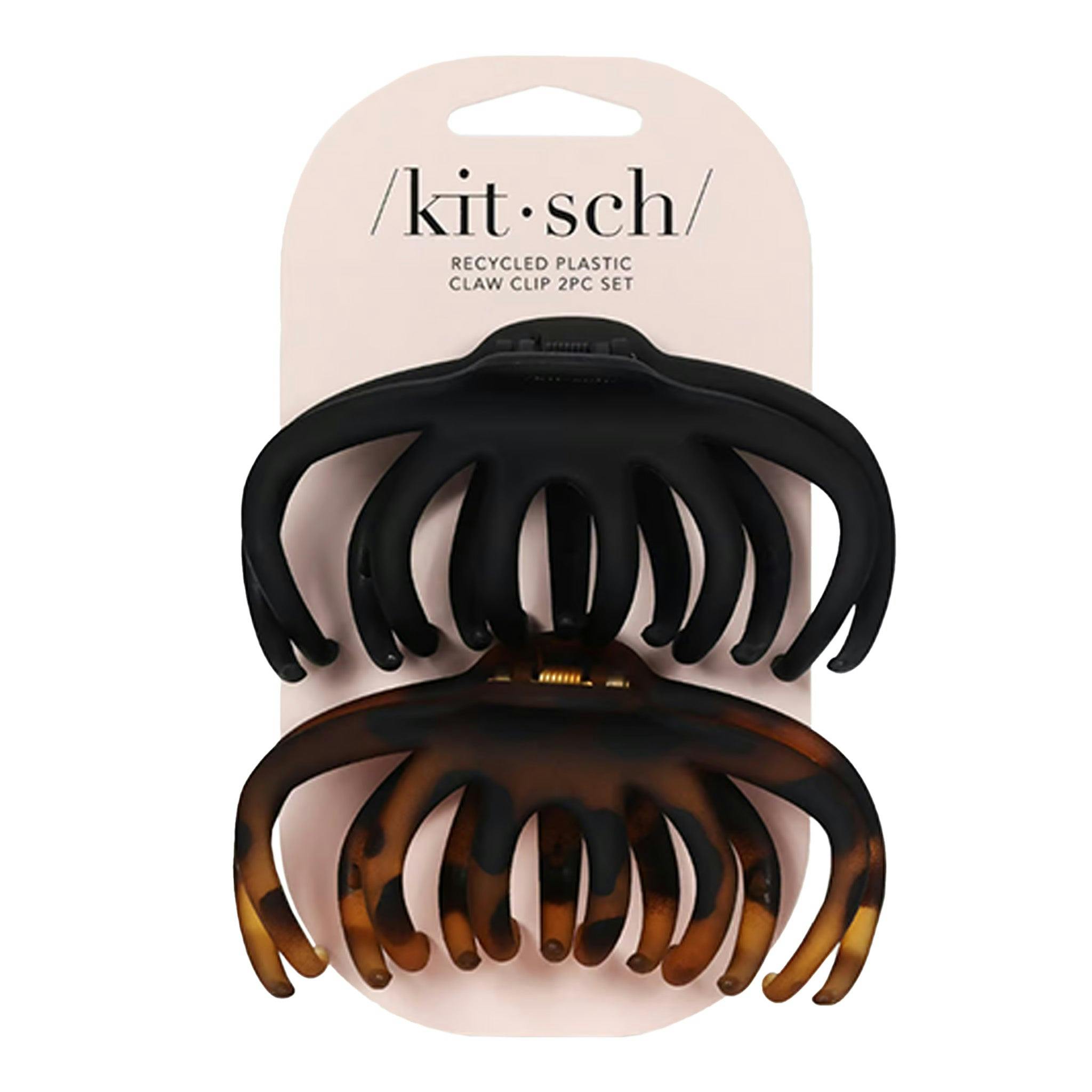 Kitsch Octopus Matte Claw Clips 2pc - Black & Tort