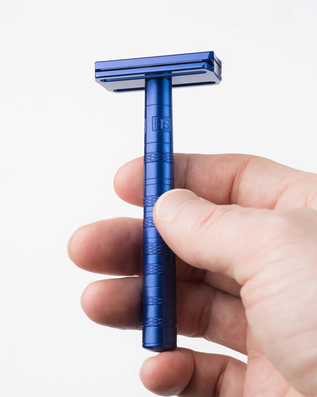 Henson Shaving AL13 DE Safety Razor Steel Blue