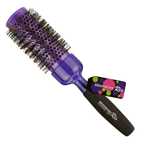 Brushworx Rio Purple Ceramic Hot Tube Hair Brush - Extra Large