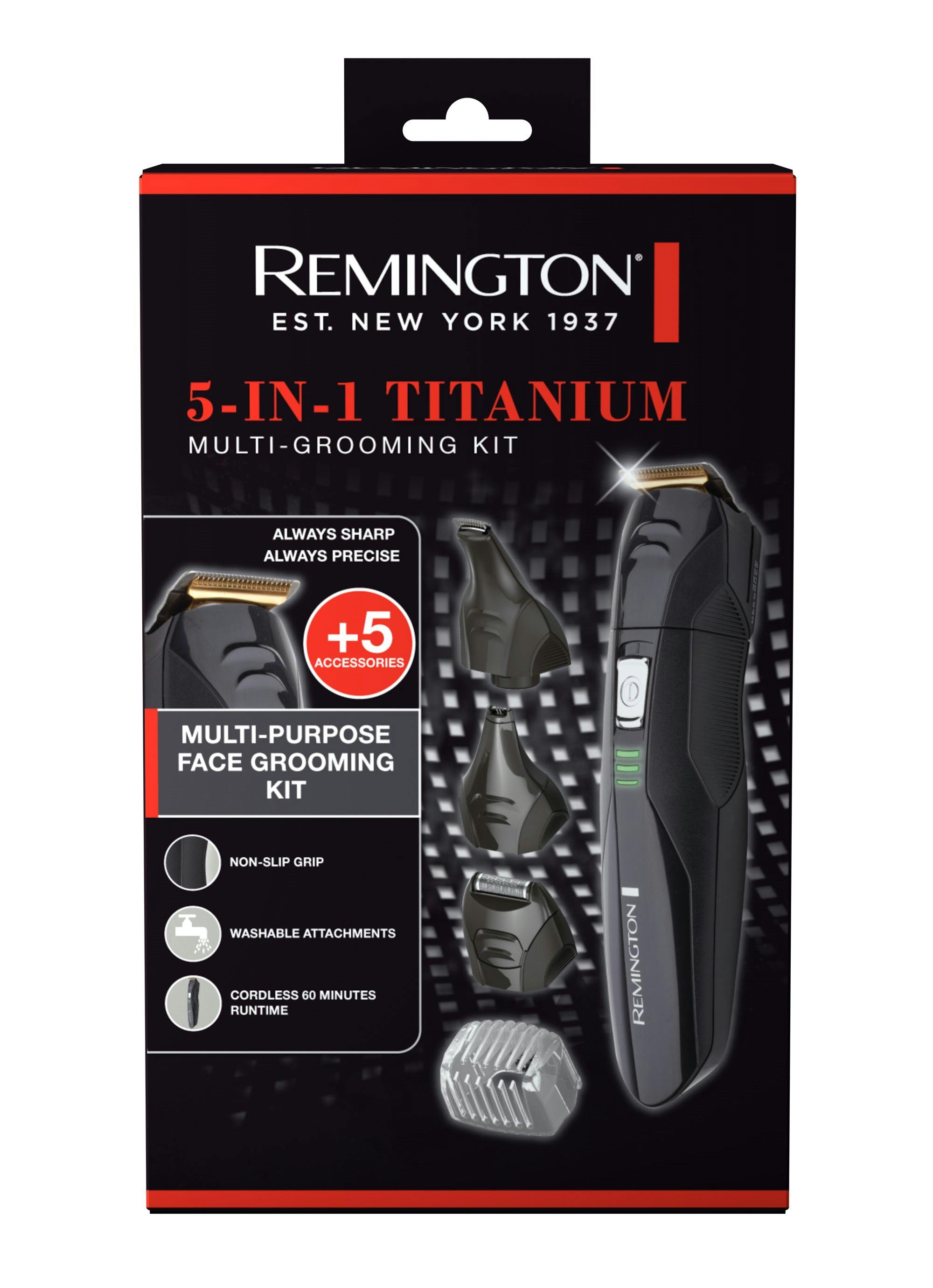 Remington 5-In-1 Titanium Multi 
Grooming Kit